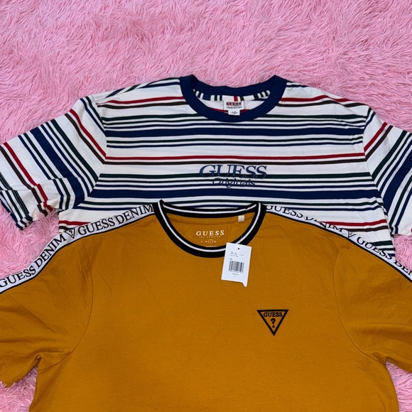 2 men GUESS T-Shirts size large - Picture 1 of 5